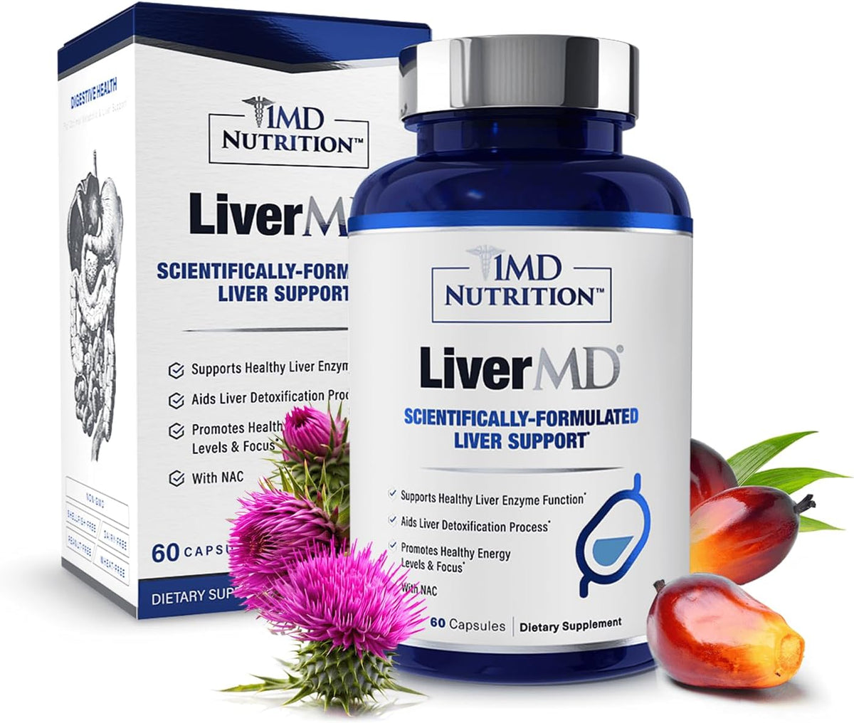 (3-Pack) 1MD Nutrition 1MD LiverMD - Liver Support Supplement , 60 Capsules